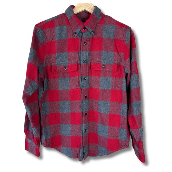 Abercrombie & Fitch Mens XS Flannel Shirt Button Down Soft Cotton Casual Red - Picture 1 of 4